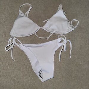 White Triangle Bikini Set